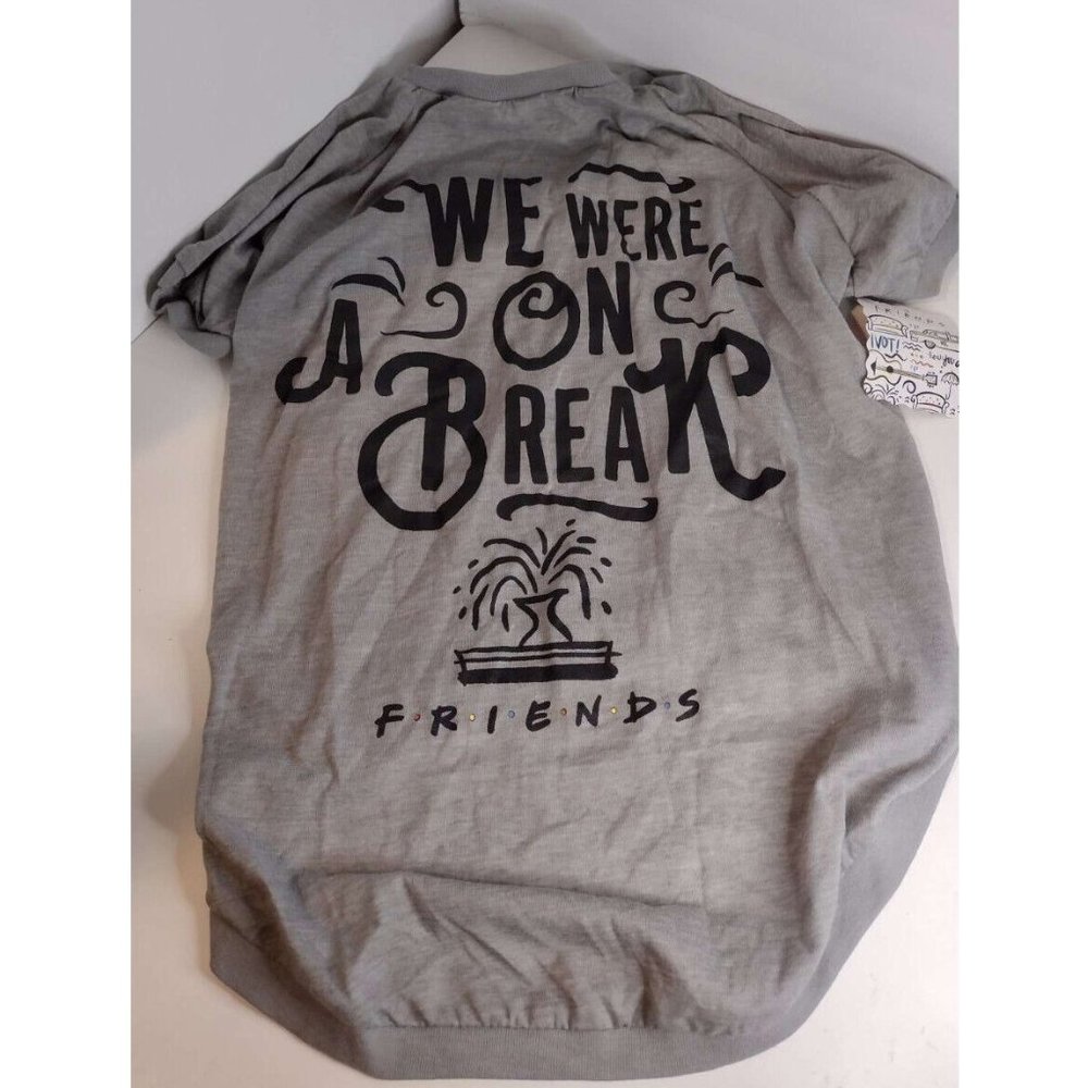 Friends TV Show "We Were On A Break" Dog T-Shirt - Soft, Machine Washable XL